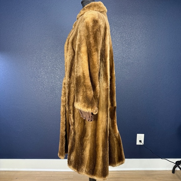 ✨VINTAGE✨ Beaver Fur Long Coat, c. 1940s/50s - Picture 5 of 12